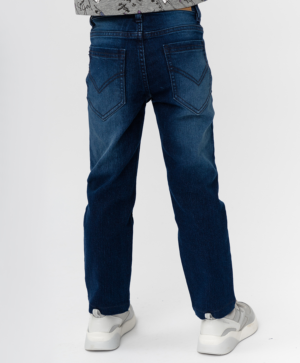 Темно-синие джинсы Button Blue 220BBGMC6302D500, размер 110, цвет синий regular fit / прямые - фото 2
