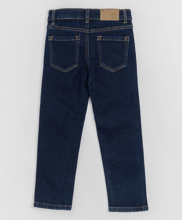 фото Темно-синие джинсы, бондированные флисом button blue (104)