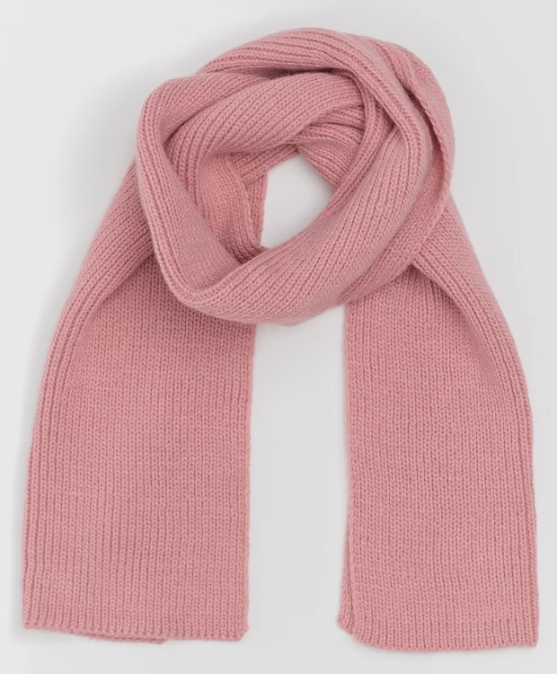 фото Розовый вязаный шарф button blue (one size)