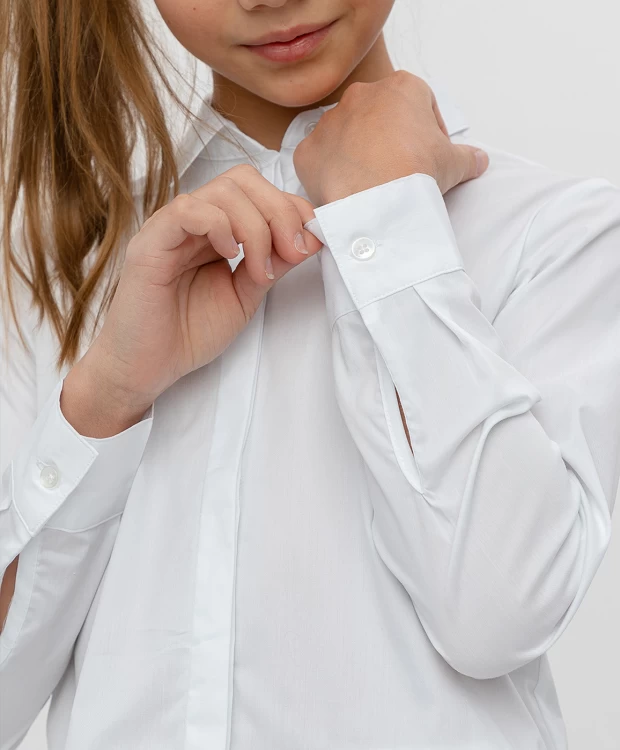 Белая блузка с длинным рукавом Button Blue - купить по цене 2 199 ₽220BBGS22110200 в интернет-магазине Gulliver Market