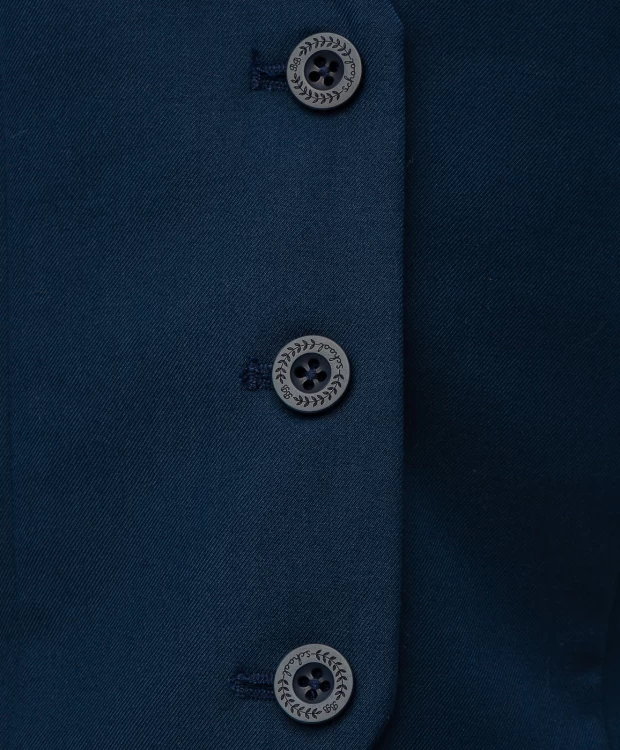фото Синий классический жилет button blue (158)