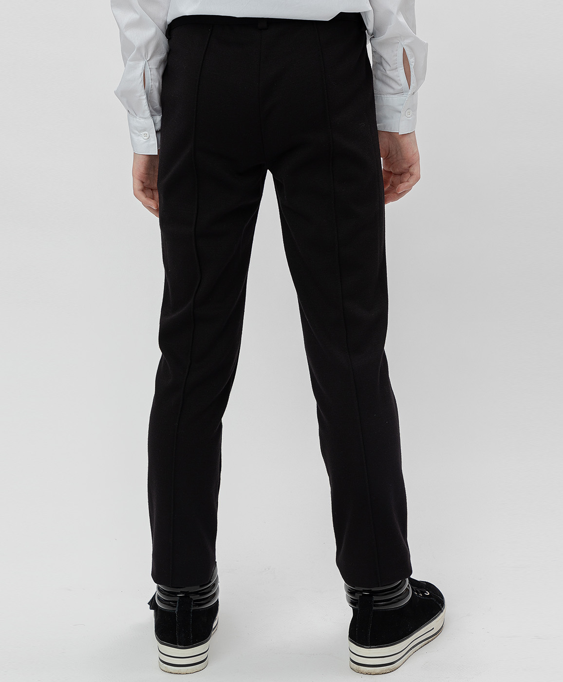 Черные трикотажные брюки Button Blue 220BBGS56020800, размер 134, цвет черный regular fit / прямые - фото 4