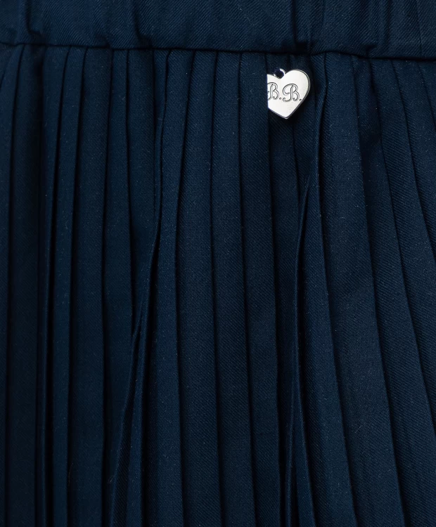 фото Синяя плиссированная юбка button blue (170)