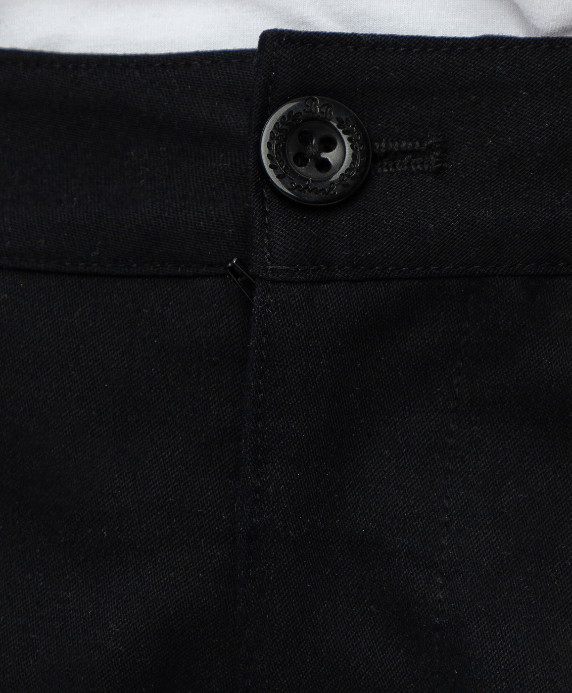 фото Черные твиловые брюки button blue