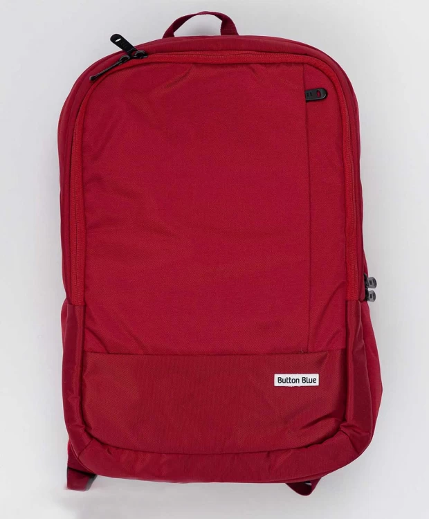 Красный рюкзак с плотной спинкой Button Blue (Без размера)
