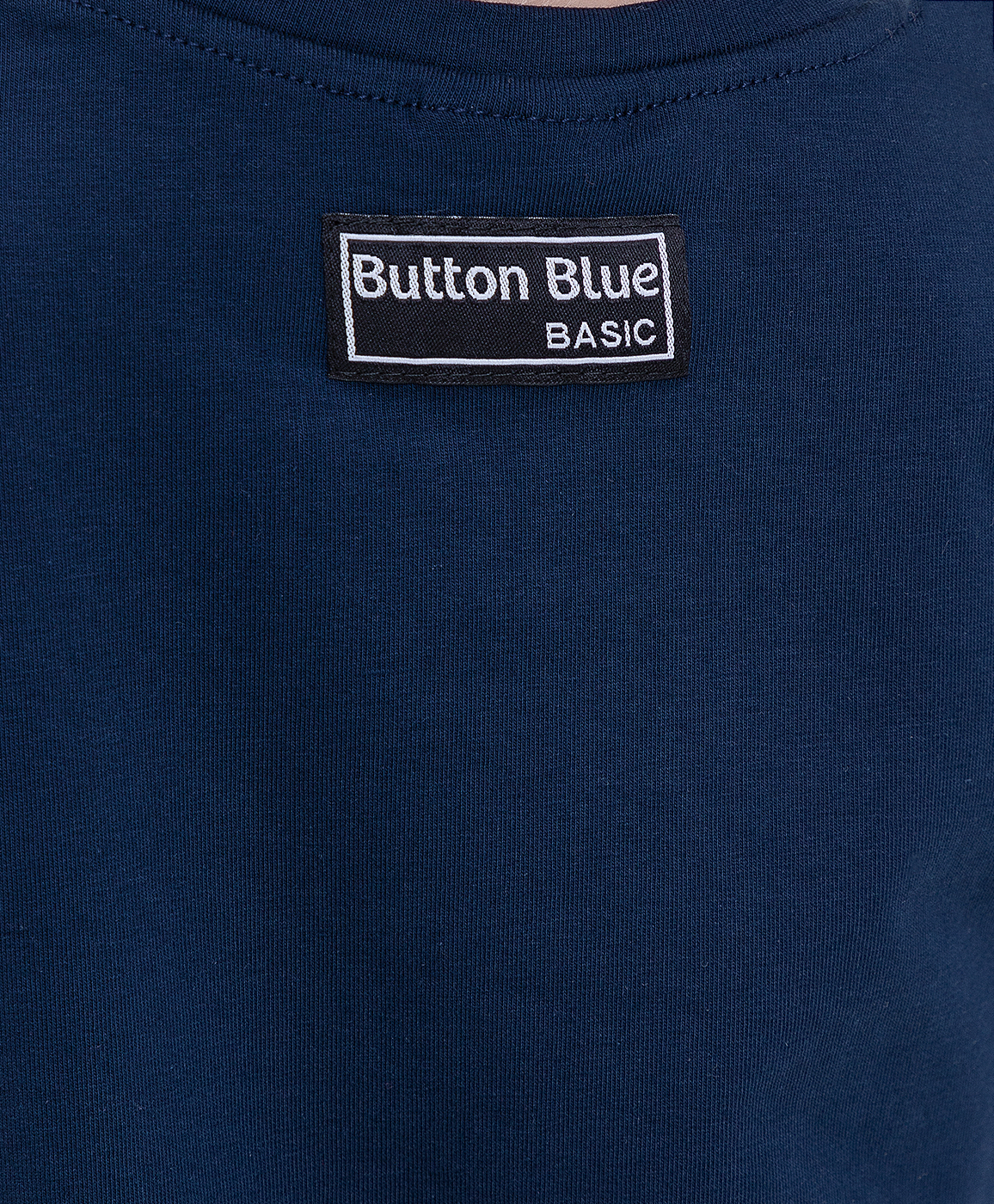 Футболка синяя с длинным рукавом Button Blue 221BBBB12011000, размер 146, цвет синий - фото 3