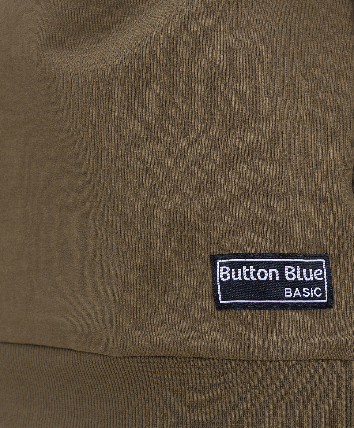 Толстовка из футера хаки Button Blue 221BBBB16014400, размер 146 - фото 3