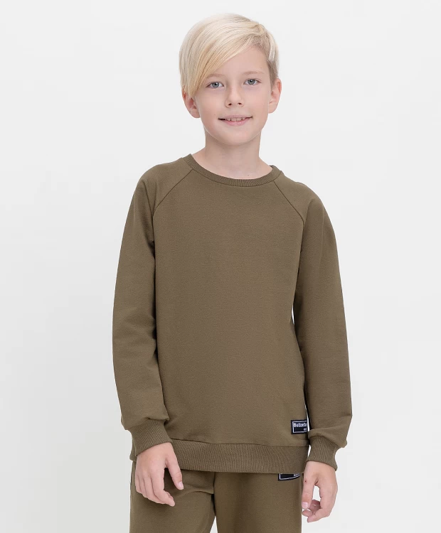 Свитшот из футера хаки Button Blue (128)