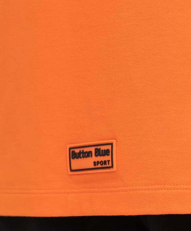 фото Толстовка оранжевая с капюшоном button blue (152)