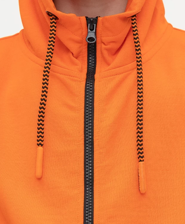 фото Толстовка оранжевая с капюшоном button blue (152)