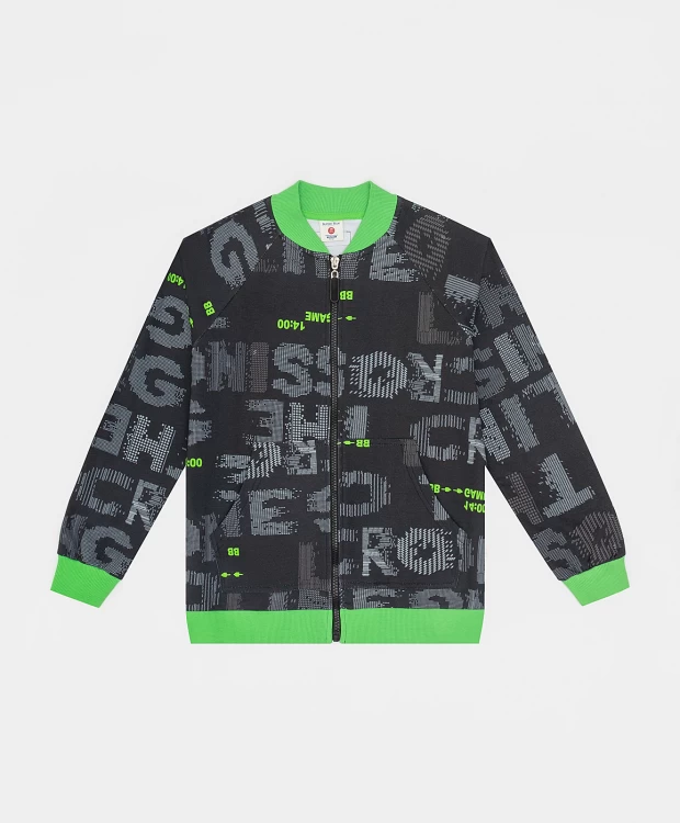 фото Толстовка на молнии из футера button blue (152)