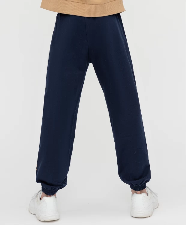 фото Брюки из футера button blue (134)