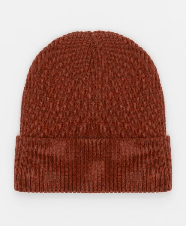 фото Шапка на подкладе оранжевая button blue (56)