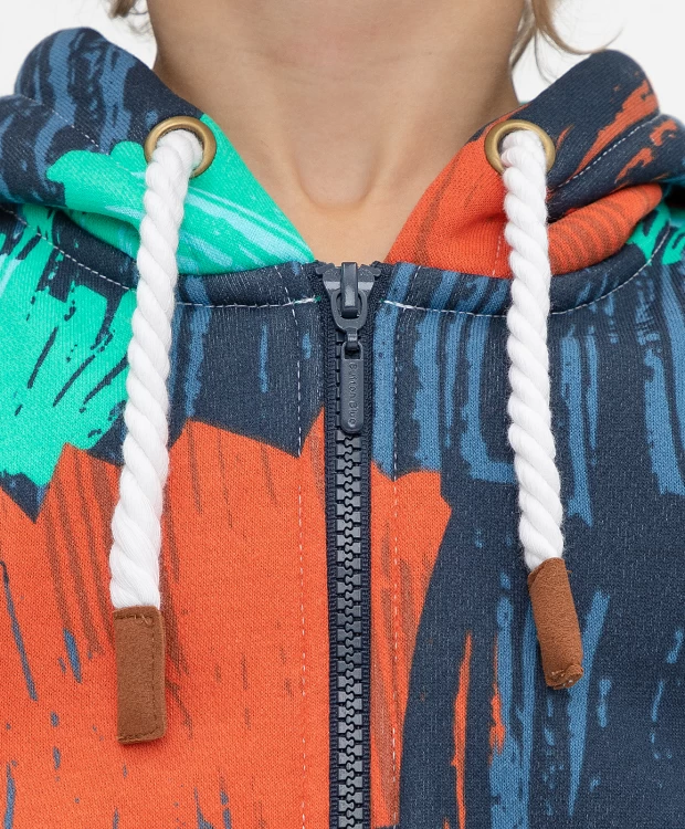 фото Толстовка с капюшоном с принтом button blue (104)