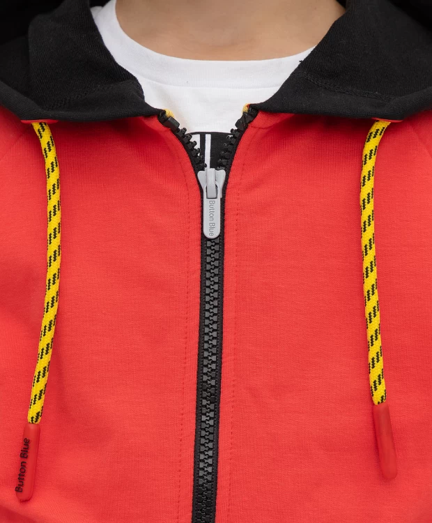 фото Толстовка на молнии с капюшоном button blue (116)