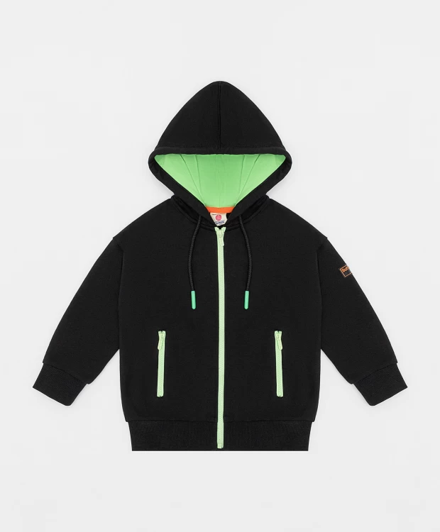 фото Толстовка на молнии с принтом button blue (104)