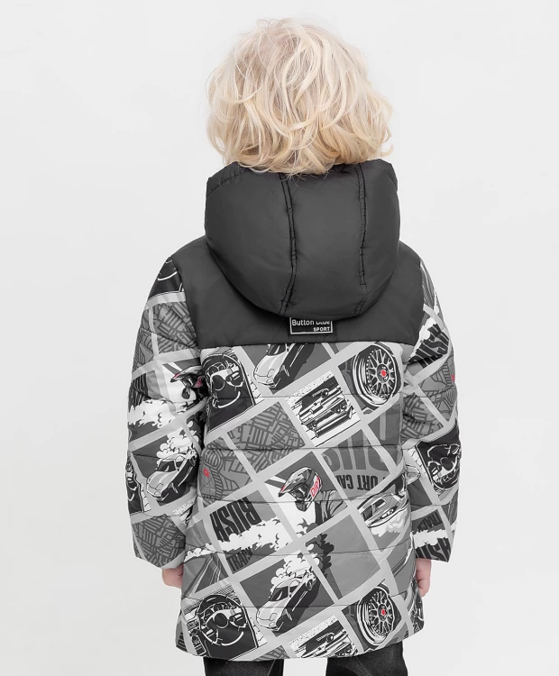 фото Куртка демисезонная с принтом button blue (104)