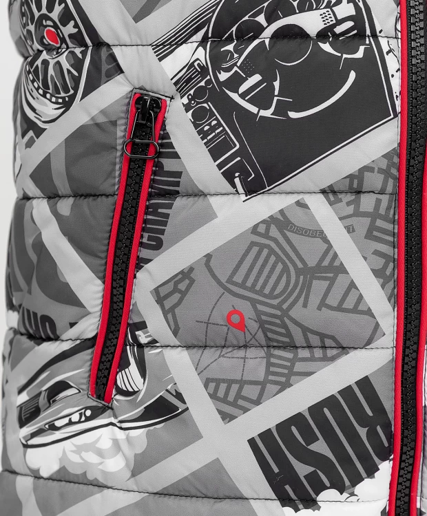 фото Куртка демисезонная с принтом button blue (104)