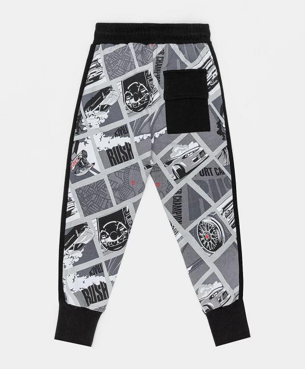 фото Брюки из футера с принтом button blue (122)