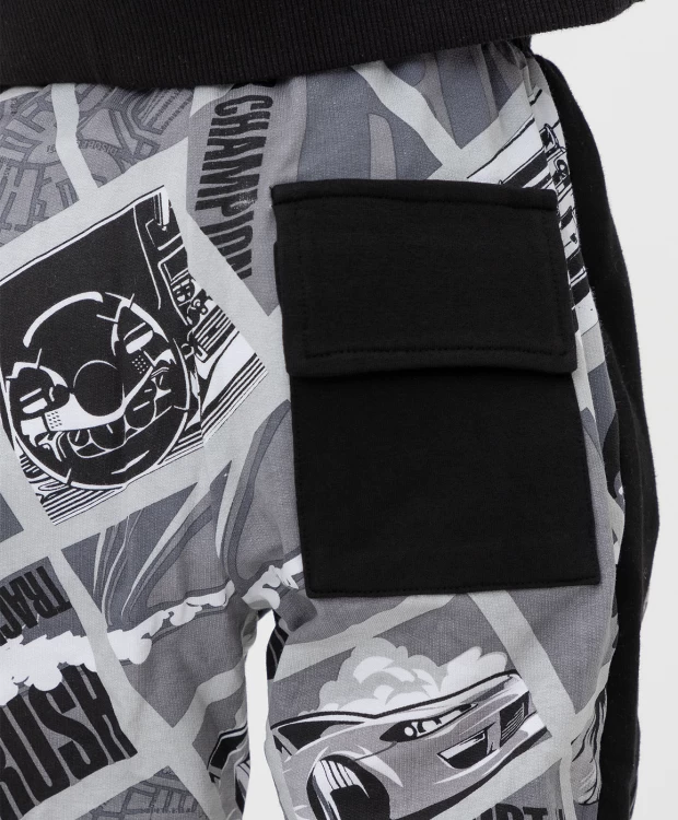 фото Брюки из футера с принтом button blue (122)