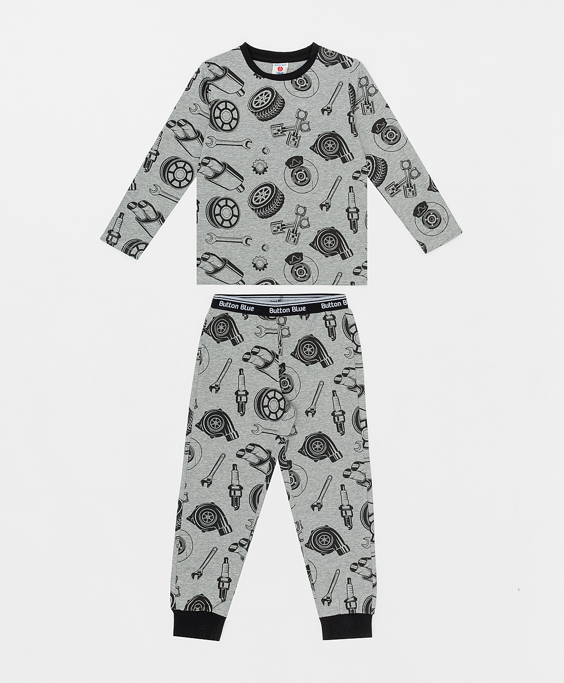 Пижама с принтом Button Blue 221BBBMU97011920, размер 122-128, цвет серый