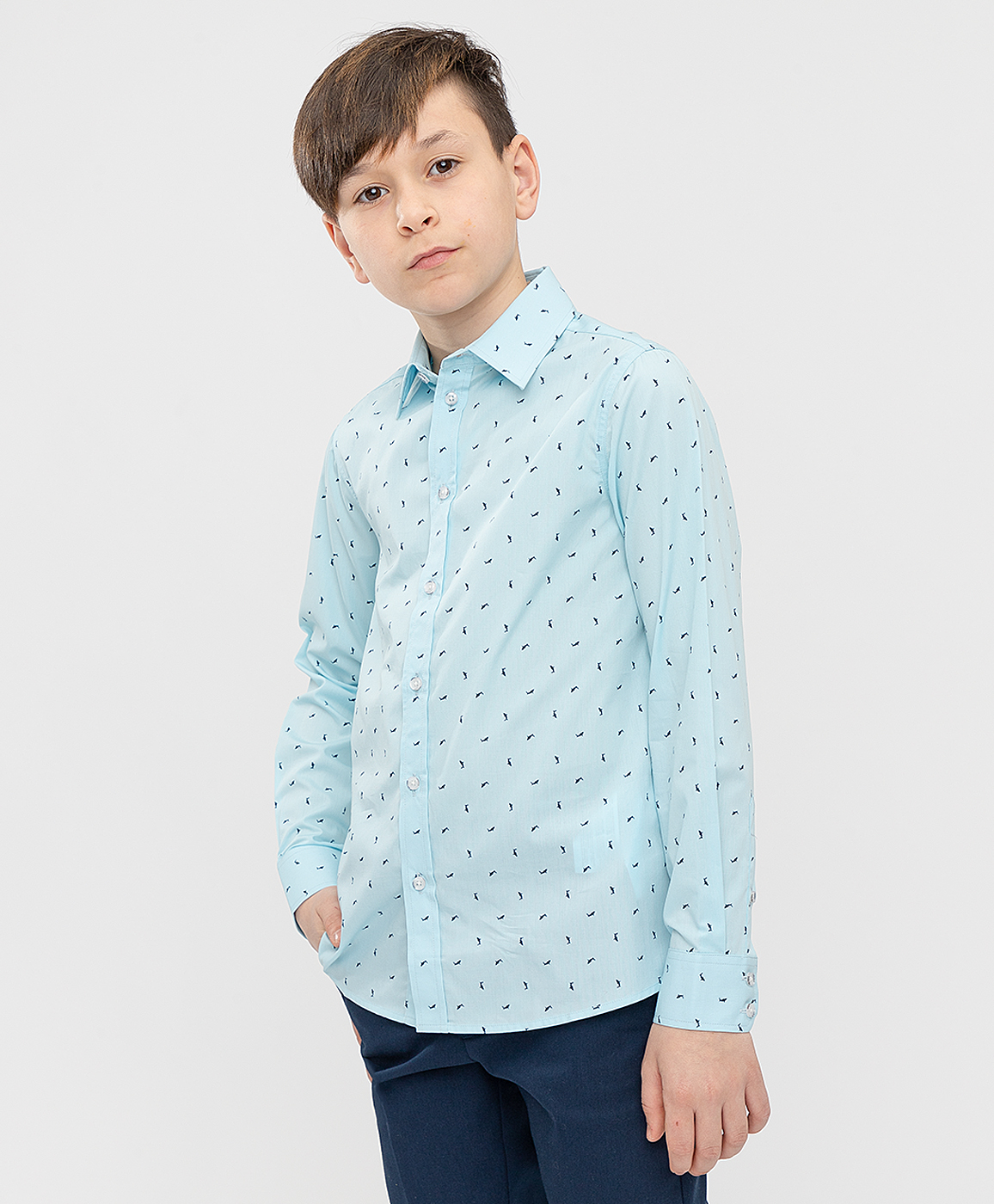 

Сорочка голубая Button Blue, Голубой, 221BBBS23021807