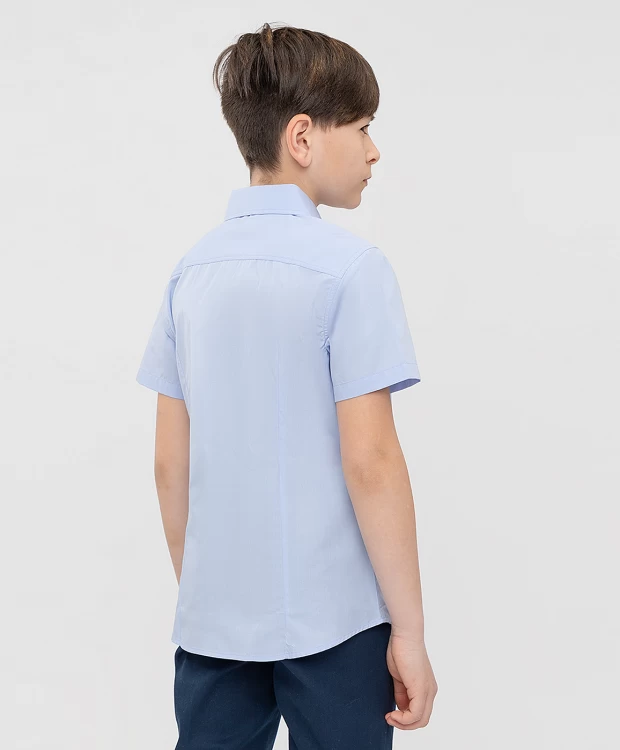 Сорочка голубая с коротким рукавом Button Blue