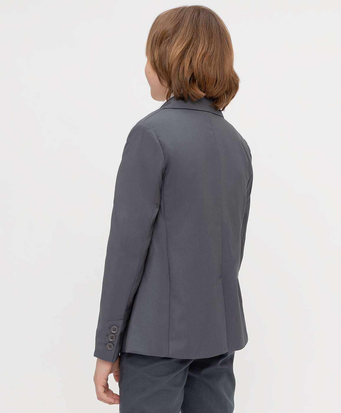 Пиджак серый двубортный Button Blue 221BBBS48010100, размер 146 - фото 2
