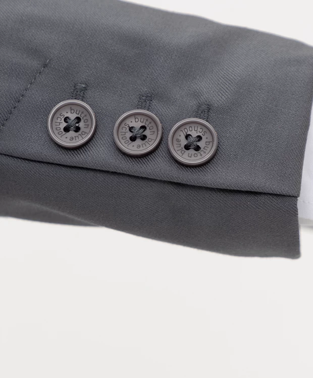 фото Пиджак серый двубортный button blue (122)