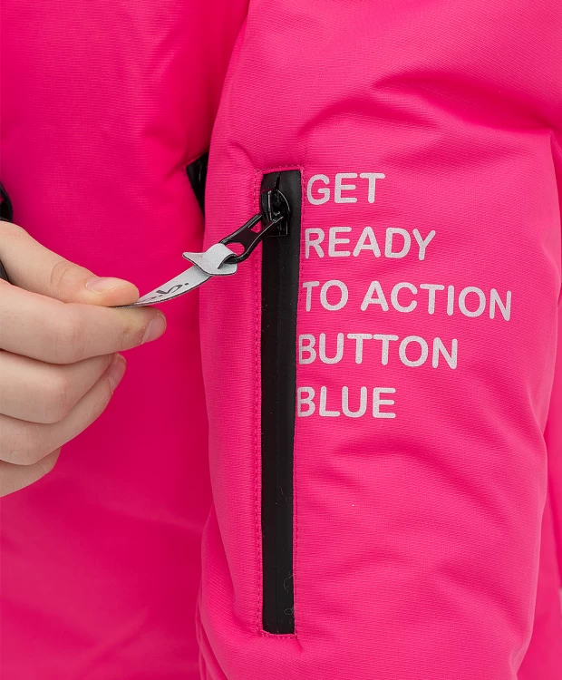 фото Куртка зимняя розовая button blue (122)