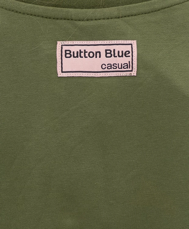 фото Платье из футера хаки button blue (152)