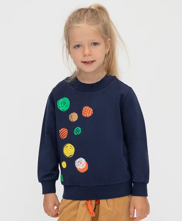 Свитшот с кругами синий Button Blue (104)
