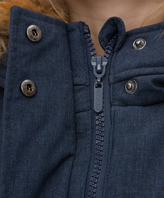 фото Пальто зимнее с капюшоном синее button blue (98)