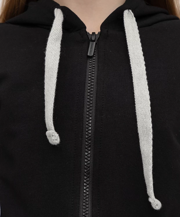 Толстовка черная на молнии Button Blue