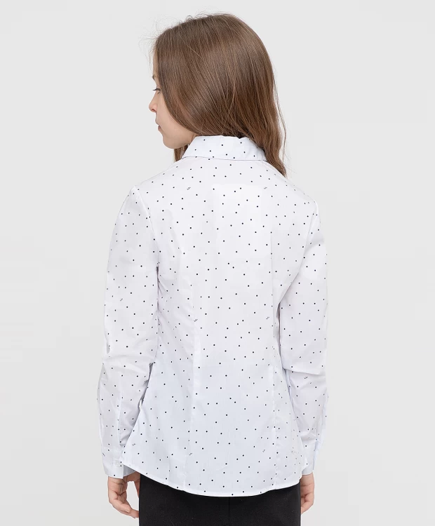 Блузка белая с рисунком Button Blue