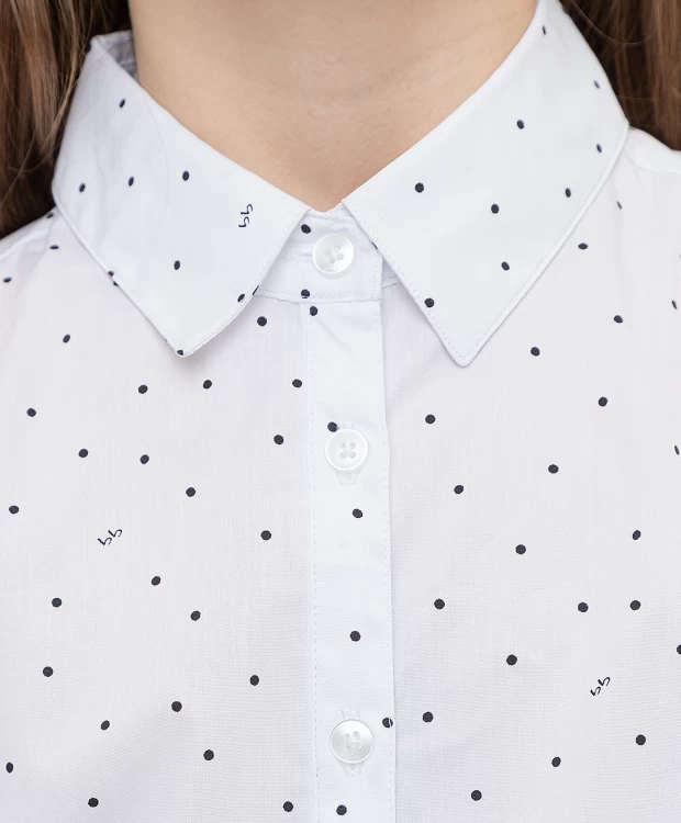 Блузка белая с рисунком Button Blue