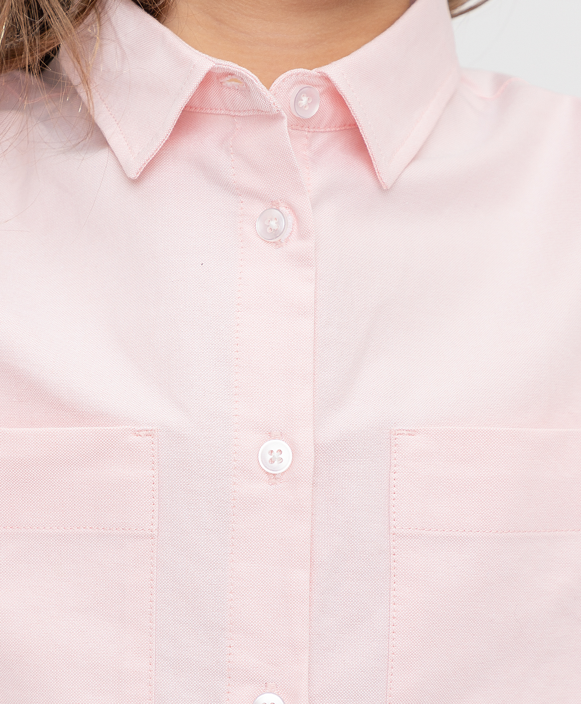 Блузка розовая с карманами Button Blue 221BBGS22161200, размер 146, цвет розовый - фото 4