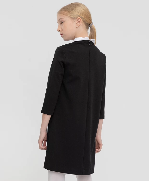фото Платье черное с воротником button blue (128)