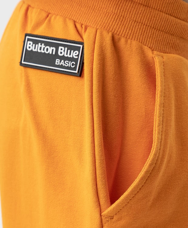 фото Брюки-джоггеры трикотажные оранжевые button blue (158)