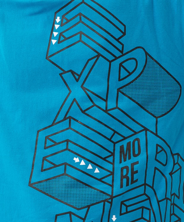 фото Футболка с принтом голубая button blue (140)