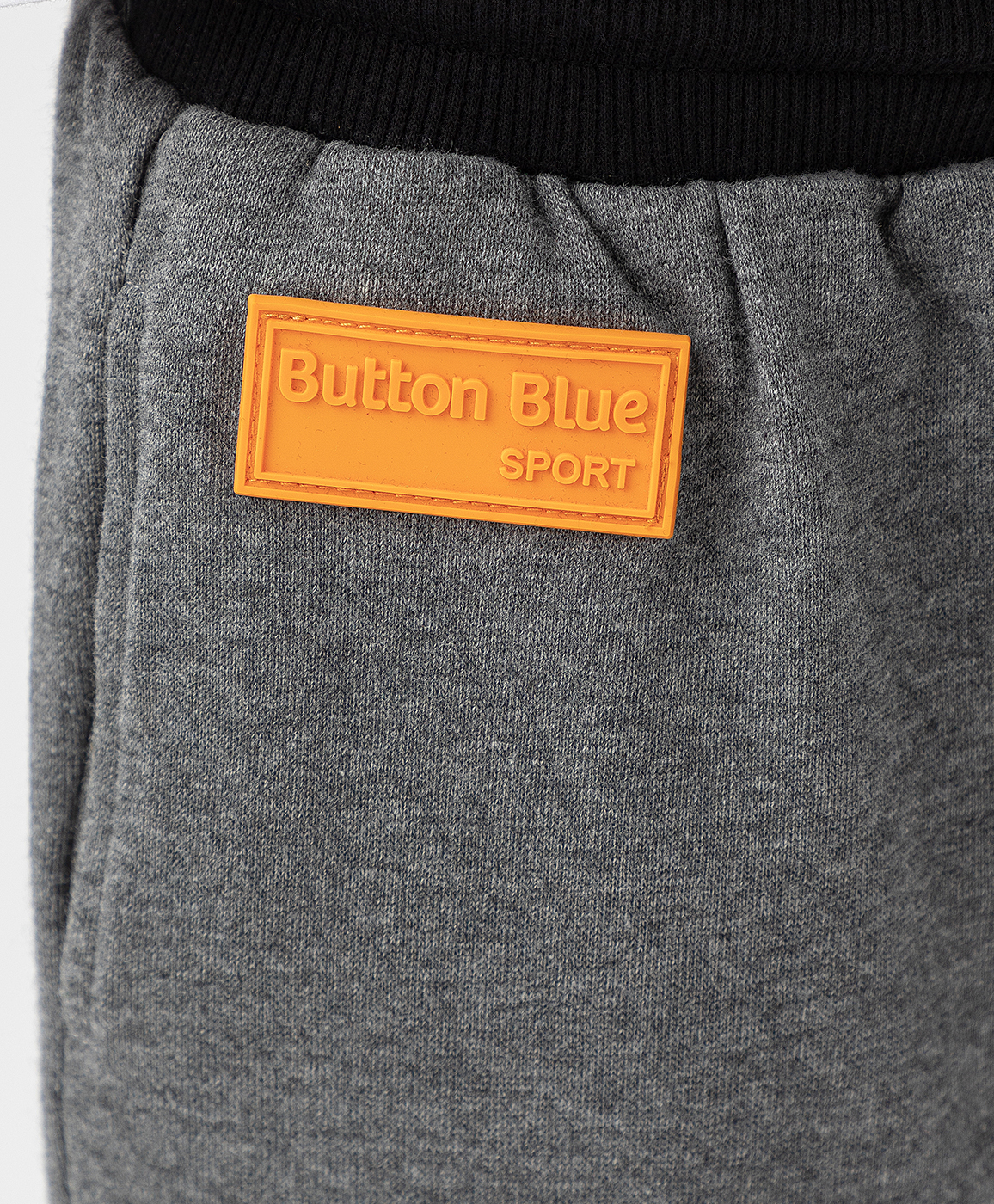 фото Брюки-джоггеры из флиса серые button blue