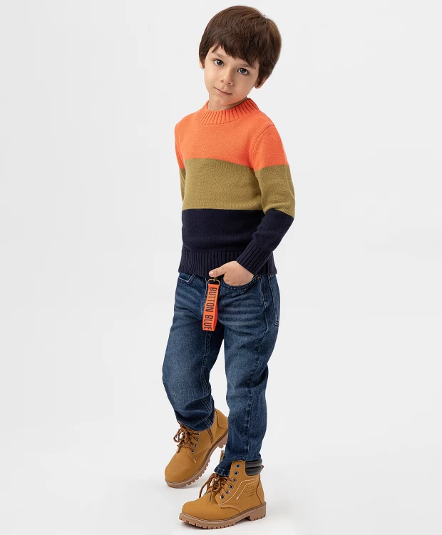 фото Джинсы dad fit синие button blue (128)