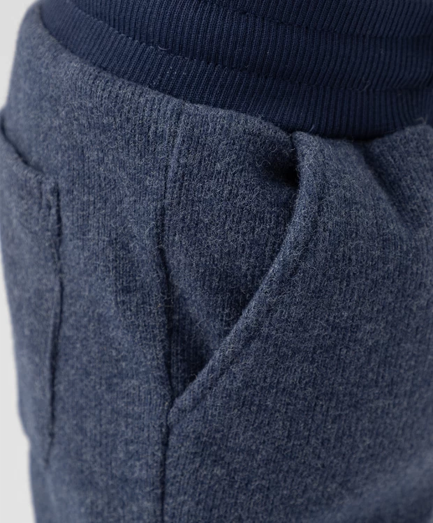 Брюки трикотажные свободные синие Button Blue