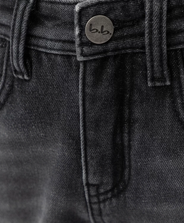 фото Джинсы regular с подкладкой из флиса черные button blue (110)