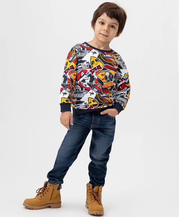 фото Джинсы dad fit подкладкой синие button blue (104)