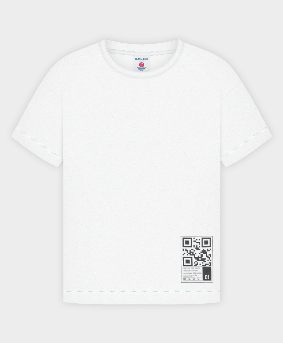 фото Футболка белая button blue