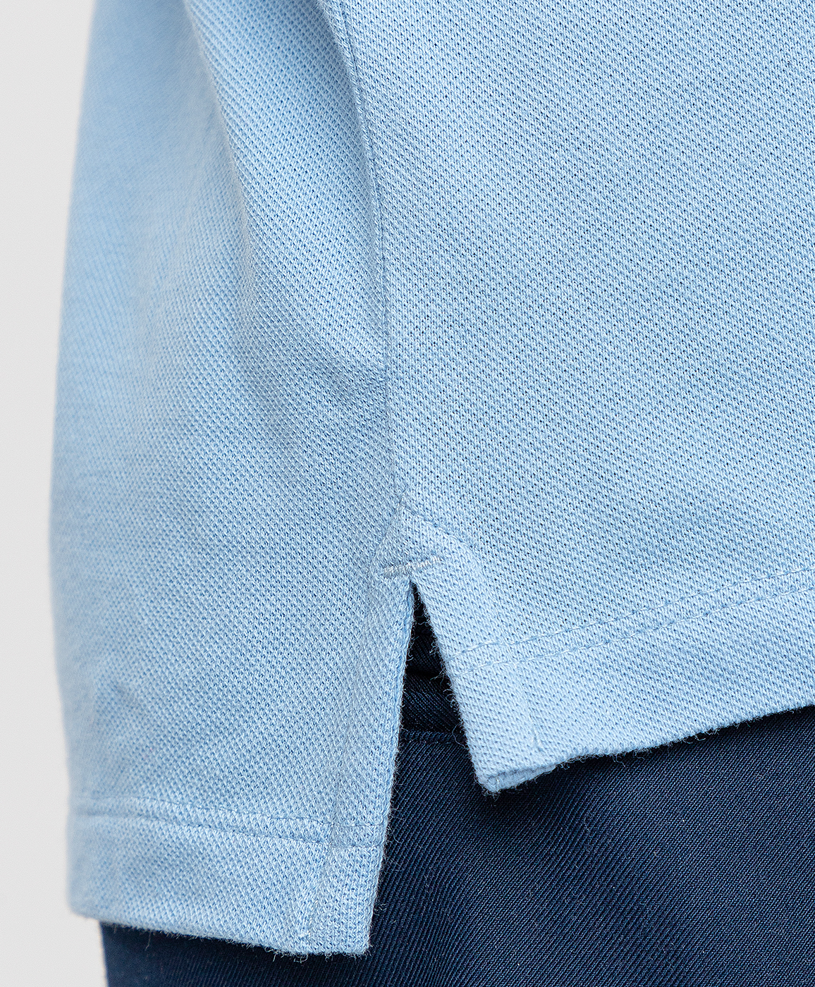 фото Футболка-поло с коротким рукавом голубая button blue