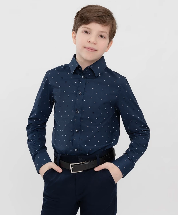 Сорочка классическая синяя Button Blue (152)