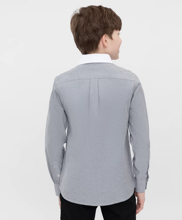Сорочка классическая серая Button Blue