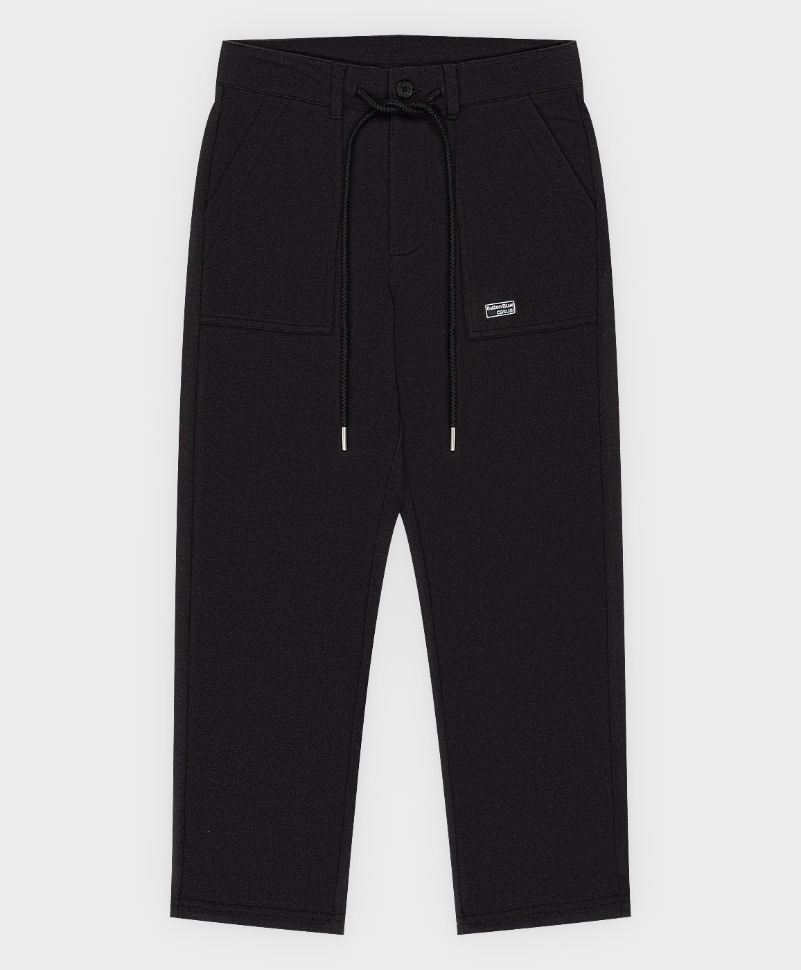 фото Брюки трикотажные черные button blue